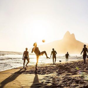 football on the beach summer in rio