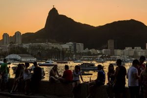 Sunset in Urca in Rio